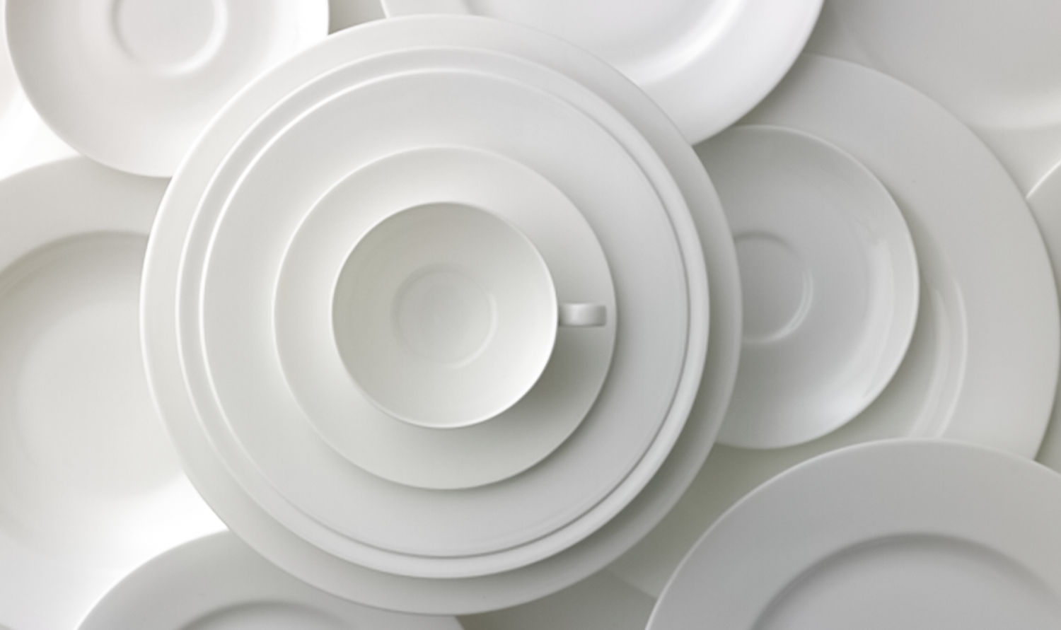 Crate&Barrel white dinnerware