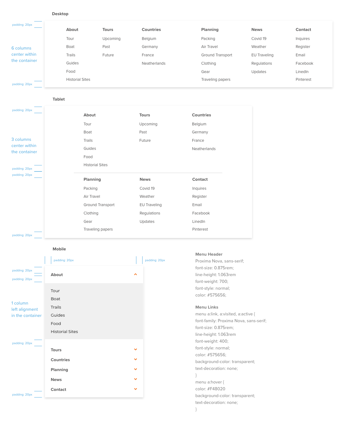 desktop navigation